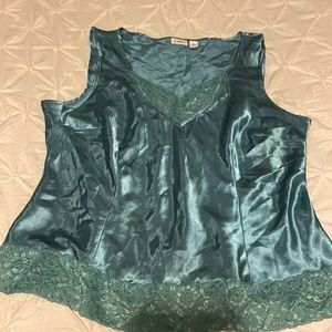 Silk Tank Top with lace